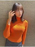【Des.Art福岡警固】ブラウンカラー/艶カラー/外ハネ/髪質改善