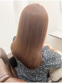 髪質改善×ナチュラルオレンジブラウン