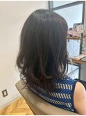 小顔くびれレイヤーカット大人可愛い立体感ミディ透明感ブラウン