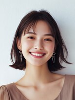 コンフィー(comfy)&nbsp;外巻きボブ × 柔らかブラウン