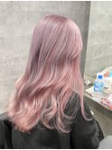 ブリーチ/ハイトーン/ペールピンク/ピンクベージュ/髪質改善