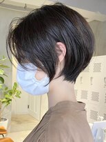 エリマ 横浜西口(elima)&nbsp;横浜西口ハンサムショートカットオリーブブラウンダークブラウン