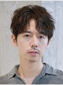 心斎橋フェザーパーマフェザーショートセンターパート20代緩め 