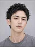 Haleニュアンスパーマスパイキーショートバーバーフェザーパーマ