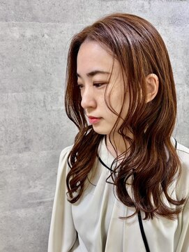 コワフュールトーリ フジグラン店(COIFFURE TORI) 艶感カシスブラウン×韓国風ウェーブロング