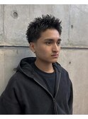 ベリーショートツーブロックビジネスショートパーマカルマパーマ