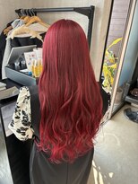 トリコ(ToricO) アクリルレッド ワインレッド ダブルカラー ブリーチカラー