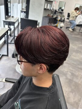 メンズサロンドットリアン(dot. lien) センターパートボルドーカラーレッドカラー【/町田駅/MEN'S】
