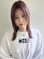 エル セルカ 高田馬場(el CERCA)&nbsp;韓国レイヤーハッシュカット×ピンクパープルカラー