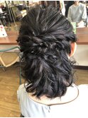 ハーフアップ