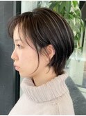 【NORA UMEDA 高木】ショートボブとグレージュのハイライト