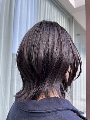 レジンヘアゴム バイカラー ラベンダー ラメ パールパープル 指し