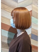 ヘアートゥリース(hair trees)&nbsp;ミニボブ×オレンジ
