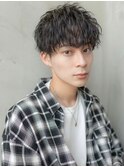 ビジネスツーブロックOK★かき上げトランクスヘアくせ毛風パーマ