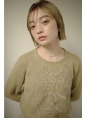 ぱつっとラインのハイトーンボブ