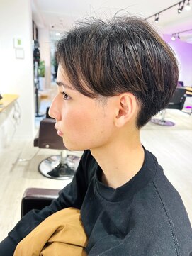 ラッキーヘア 加古川(Lucky Hair) メンズセンターパート×マッシュスタイル【シン】