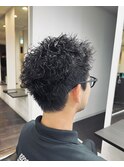 大人男髪 ツイストパーマ