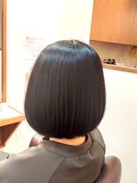 ヘアー グリーン(hair green)&nbsp;30代40代50代/丸みボブ/イヤリングカラー/大人ボブ