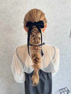 レガシーヘアーデザイン(Legacy hair design) 【Rio】☆ハイポニー編み下ろしアレンジ☆天神/今泉
