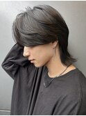 ロングウルフ 中性ウルフ メンズウルフ センターパート s1117
