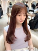 ■ 黒髪カタログボブルフネビージュ小顔に見せるヘアワンレン