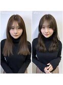 10代20代30代似合わせカットグレージュカラーフェミニンロング
