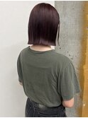 韓国風ミディアムボブ艶髪 シースルーバング大人ショートボブ