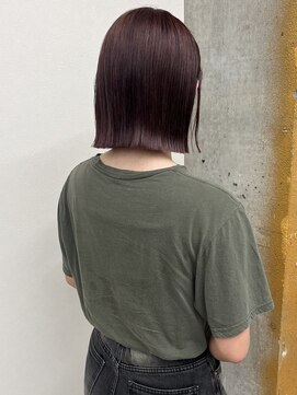 コルク バイ マグ 松本駅前(COLK by Mag) 韓国風ミディアムボブ艶髪 シースルーバング大人ショートボブ