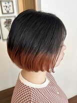 ミンティング(MINTing) 裾カラー【デザインカラー/オレンジカラー/内巻きボブ】