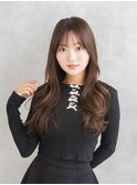 20代30代40代前髪ありゆる巻きウェーブロングヘア