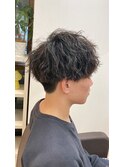波巻きツイストスパイラルパーマひばりヶ丘メンズマッシュカット