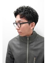 モリゲン フェローシップ レグ(MORIGEN fellowship REGU)&nbsp;メンズカット韓国マッシュニュアンスパーマブルーブラック0402