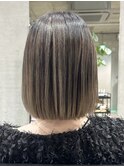 バレイヤージュ/船橋/くすみベージュ/細めハイライト