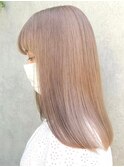 ミルクティーベージュダブルカラーハイトーンロングブリーチ