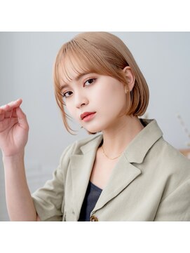 モンド ヘアクリエーション 西田店(monde hair creation) 【monde】小顔カット×アンディークベージュ