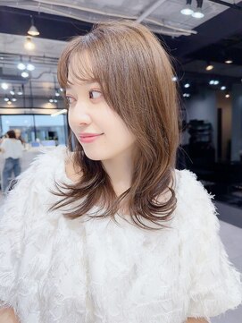 ファンナギンザ(FaNNa ginza) 顔周りカット/フェイスレイヤー/くびれヘア/レイヤー/透明感