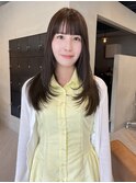 オリーブグレージュ/ミディアムレイヤー/ブリーチなしカラー/林