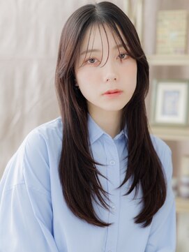 カバーヘア ブリス 戸田公園西口店(COVER HAIR bliss) 顔回りレイヤーカットストレートロングb戸田公園20代30代40代