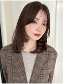 ワンカールで簡単ミディアムレイヤーと艶のあるチャコールグレー