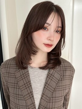 ローネス(LONESS) ワンカールで簡単ミディアムレイヤーと艶のあるチャコールグレー