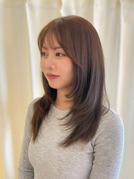 ヘアメイク シュシュ(Hair make chou chou) レイヤーカット　ブラウンベージュ　髪質改善