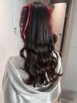 トリッカ シブヤ(TRICCA SHIBUYA)&nbsp;お呼ばれヘアセット結婚式アレンジハーフツイン