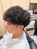 リバティシェアバーバー 銀座(LIBERTY SHARE BARBER) 【銀座】波巻きパーマ×無造作マッシュで魅せる大人の色気