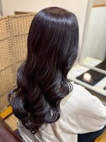 リッチ 横須賀中央店(Rich)&nbsp;ダークブラウン コテ巻き風 艶髪 髪質改善カラー 透明感カラー