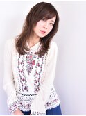 【tetote江坂】#とろみ #くせ毛風 #ふわセミディ #斜めバング
