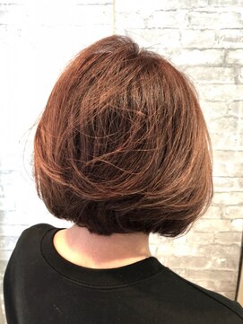 マニス(manis) 30代40代50代大人ボブマロンベージュインナーカラー×パープル