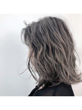ヌイ 横浜(nui) シアグレージュ_毛先パーマことりベージュウォーターフォール