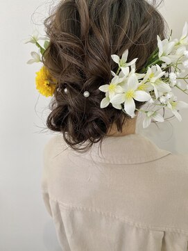 アイズ ヘアー メイク(I's hair make) ヘアセット　シニヨン　ルーズ編み