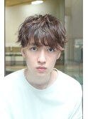 束感刈り上げビジネス七三ツーブロックアップバング２８