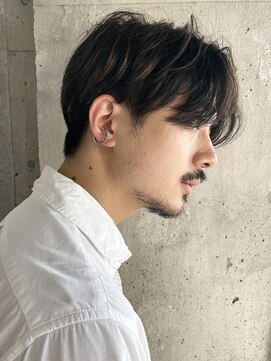 クオル 立川(QOL) ビジネスショートセンターパートニュアンスパーマツーブロック